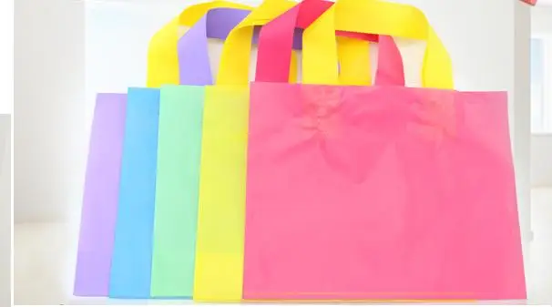 100 шт большие подарочные пластиковые пакеты с ручкой маленькие черные красные