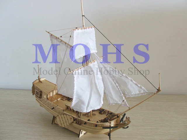 Деревянная Сборная модель, наборы, Классическая парусная лодка, 1/80, Голландская королевская яхта, обновленная, латунные пушки, масштаб, деревянные наборы для парусного корабля