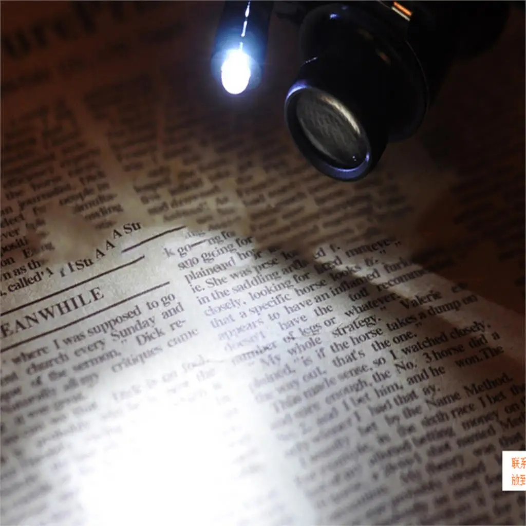 

LED 20X Magnifier Magnifying Dual Eye Glasses Loupe Lens Jeweler Watch Repair loupe magnification jewellers loupe