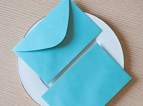 Жемчужные картонные конверты для свадьбы 130*200 мм - Цвет: Tiffany blue
