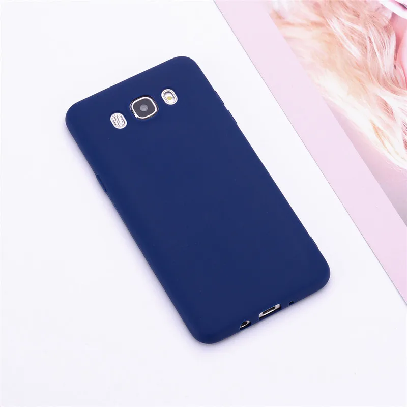 Dark Blue Силиконовый чехол s для samsung Galaxy J7 j710 J710F карамельный цвет силиконовый мягкий ТПУ чехол для телефона для samsung J7 - Цвет: Dark Blue