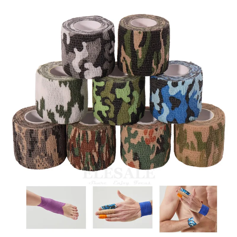 1 рулон 2,5-5-15 см эластичные самоклеющиеся камуфляжные повязки для домашнего спорта лечение растяжения аварийные комплекты наружная крышка шестерни