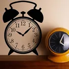 Виниловая наклейка с будильником в старомодном стиле, Настенная Наклейка с изображением часов, домашний декор для детской, детской спальни, товары для дома LR46