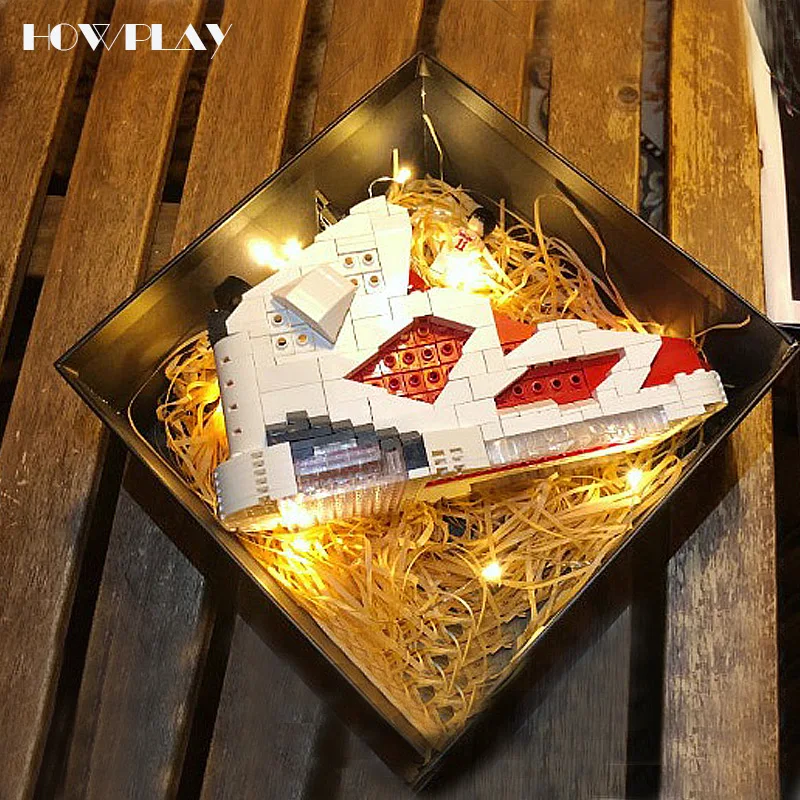 Howplay AJ6 строительных блоков Баскетбол обувь собраны модели Спорт Дети Мальчик