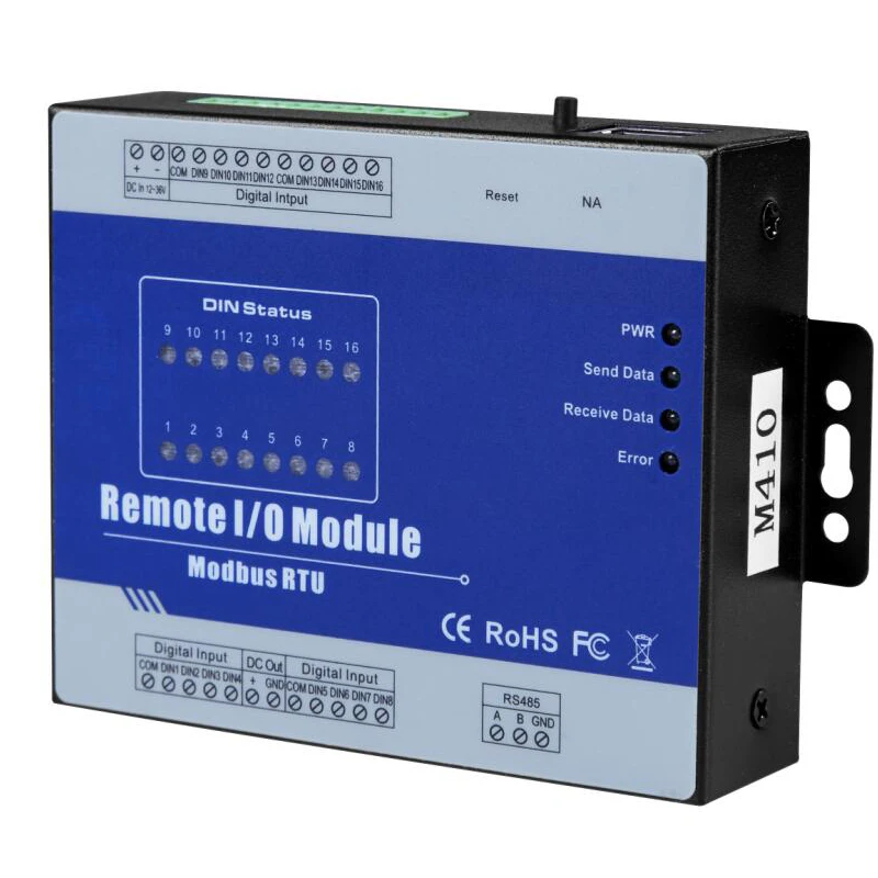M410 Modbus дистанционного IO с высокоточным модулем регистрирующий модуль 16DIN высокое