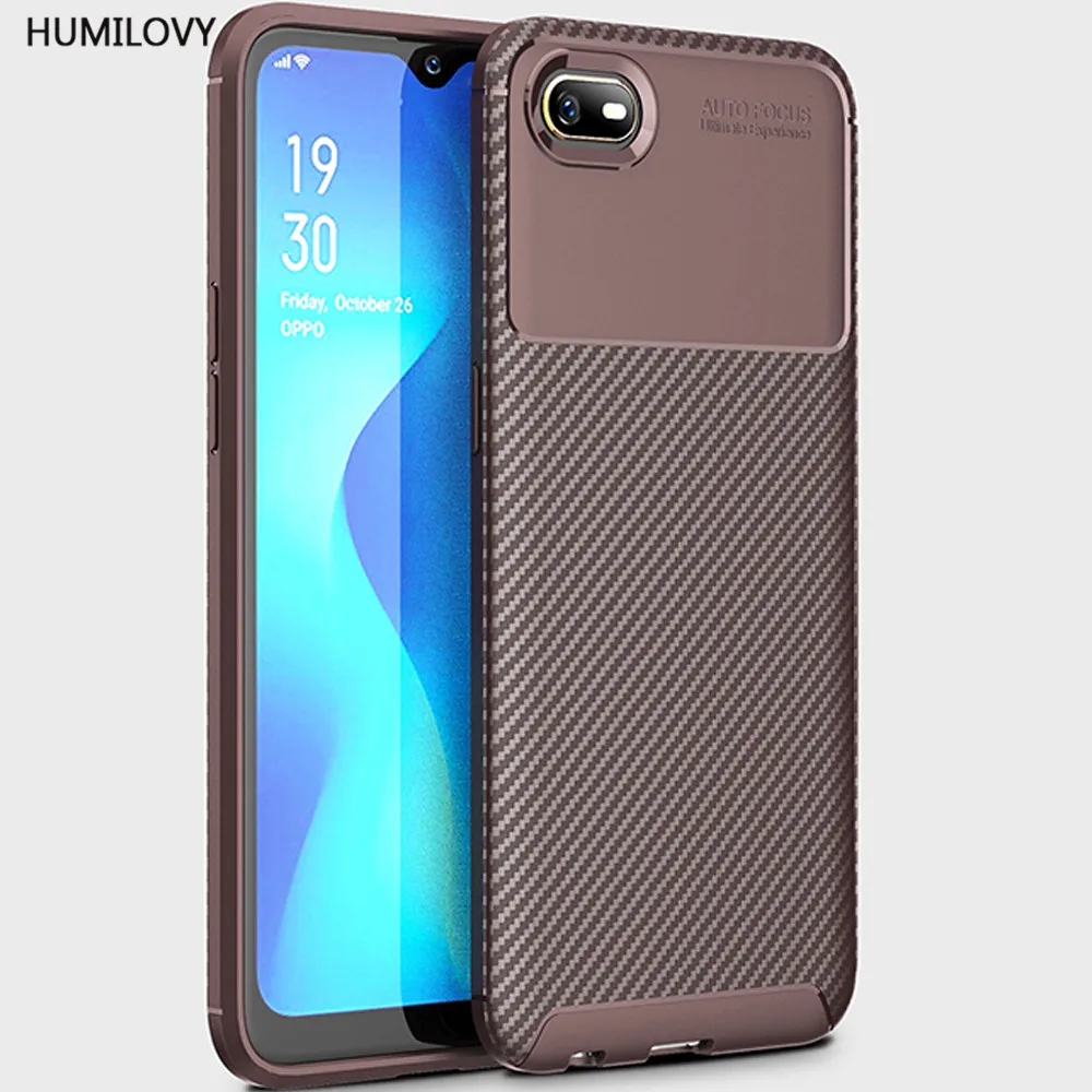 For OPPO A1K Case Capa Carbon Fiber texture Shockproof Soft TPU Cover CPH1923 CPH 1923 A 1K OPPOA1K |