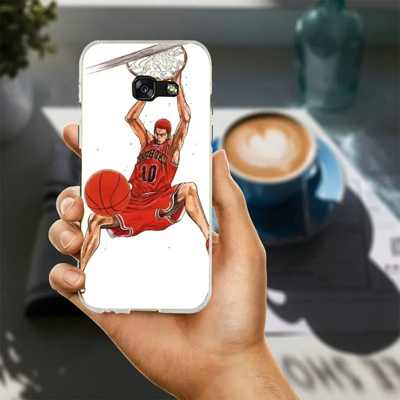 Soft TPU Silicone Cell Phone Cases Bags For Samsung Galaxy J1 J2 J3 J5 J7 A3 A5 A7 2016 2017 Coque Cover Anime Slam Dunk Kuroko | Мобильные