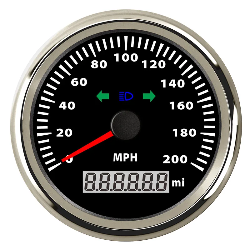 NO GPS Function Цифровой лодочный автомобильный измеритель скорости 120 200 kmh измеритель скорости Подходит для Honda Golf Car Лодка IP67 водонепроницаемый - Цвет: NO GPS Function
