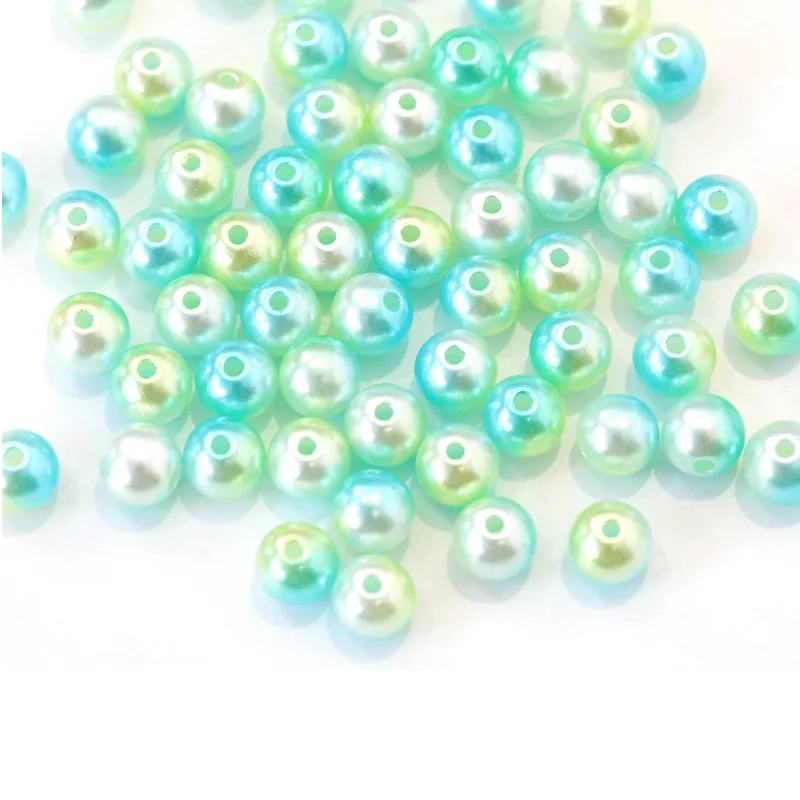 CCINEE ABS Colorful Round Pearl 500PCS 3mm-12mm Hole Beads Jewelry Findings DIY Earrings Accessories