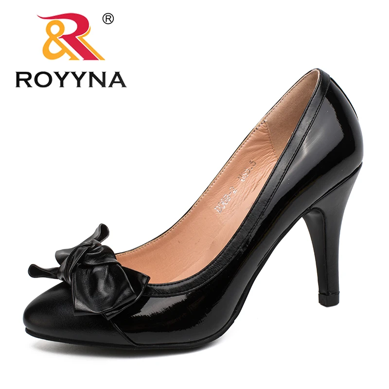 ROYYNA/Новинка Модные стильные женские туфли-лодочки Женские туфли с острым носком