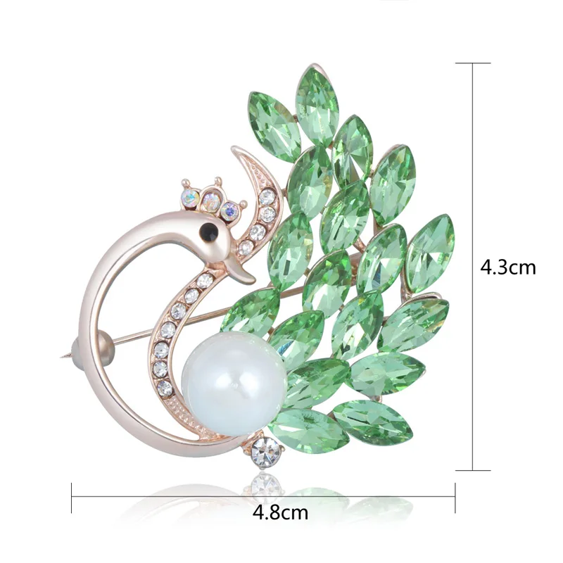 Роскошные Броши с лебедями из горного хрусталя розового золота искусственным