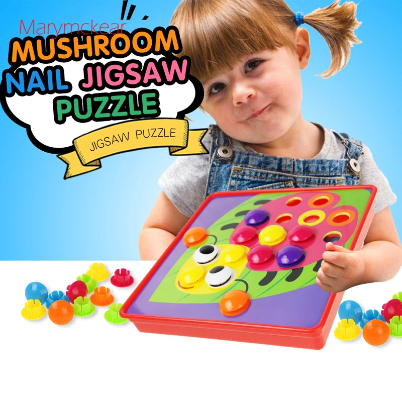 Детские 3D пазлы игрушки мультяшный узор сборка гвоздь самодельная игра