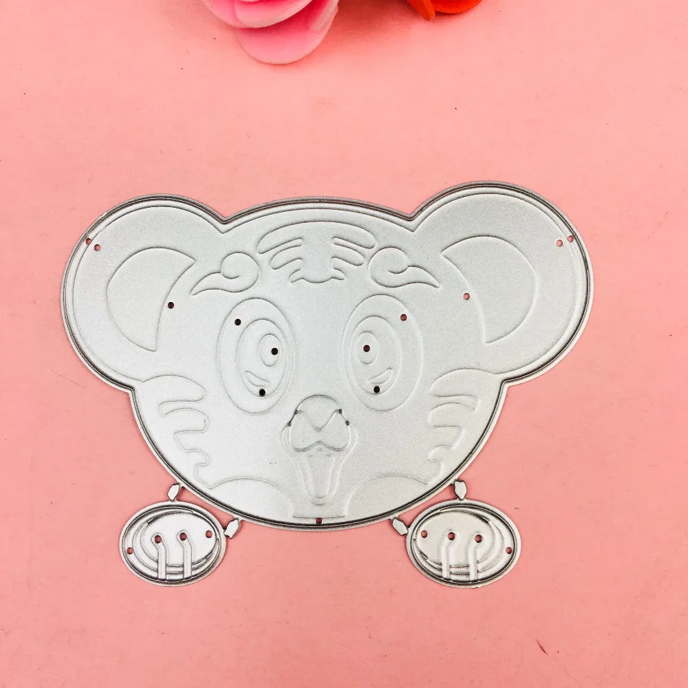 Горячая Тигры Головы металлический Трафаретный вырубной штамп Трафареты набор