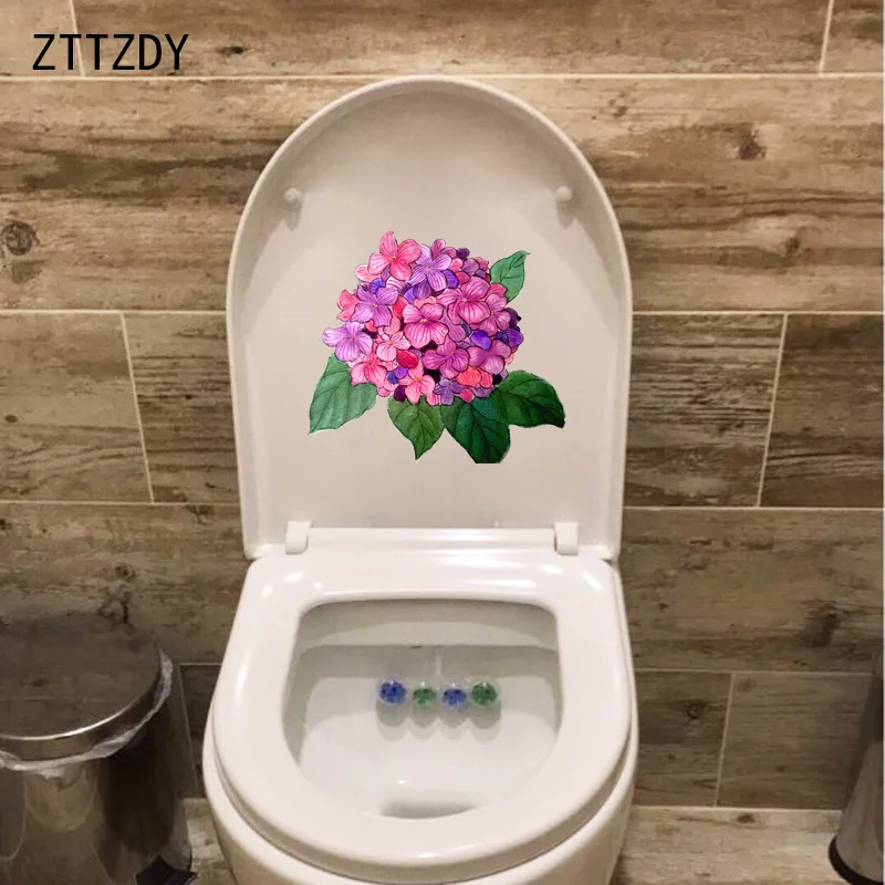 

ZTTZDY 22*19,8 см цветок гортензии домашний декор спальня настенные наклейки туалет наклейки на сиденья T2-0649