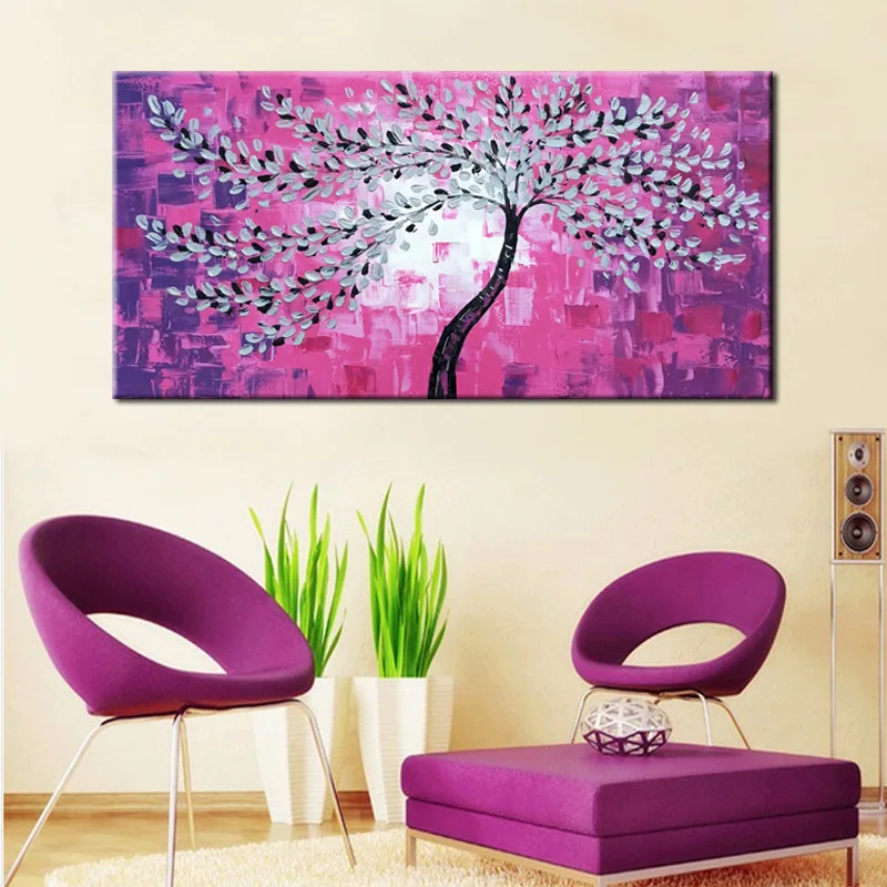

70x140cm -Modern Posters and Prints Wall Art Canvas Painting Watercolor Trees Pictures Wall Decoration for Living Room Wall