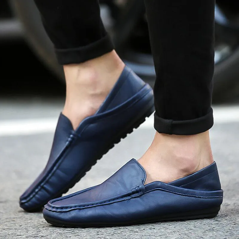 BOMIMI 2019 New Arrival Man Leather Driving Casual Shoes Moccasins Slip On Loafers Boys' Spring Summer Light Soles | Обувь