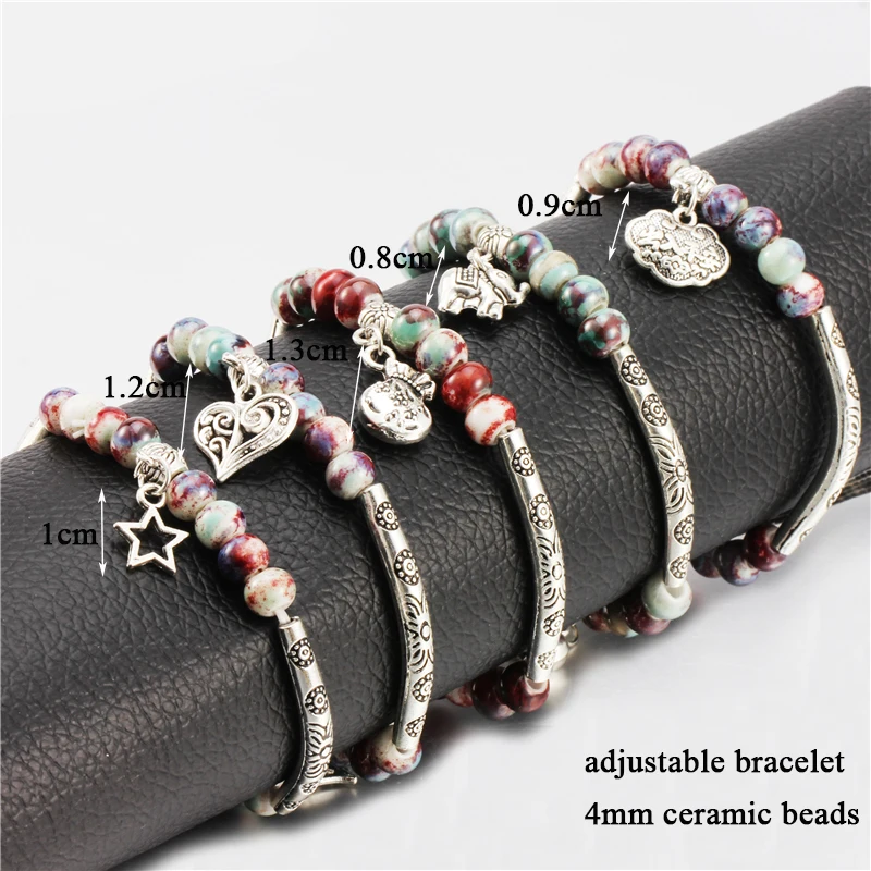 SOHOT модные керамические браслеты из бисера ручная работа Звезда Сердце