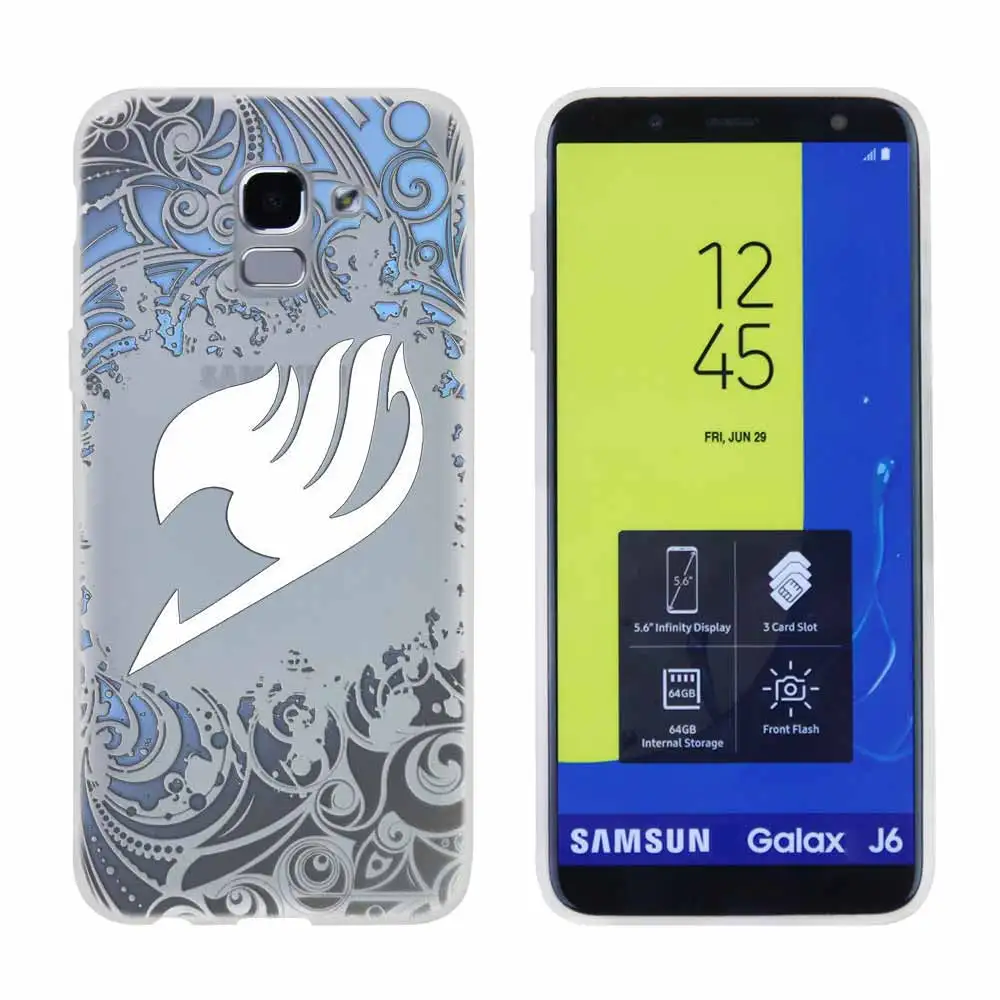 photo is 3D mode Мягкий чехол из ТПУ для samsung Galaxy J6 J8 J3 J5 J7 J4 Plus EU Prime Pro Ace j610 Аниме Манга Сказочный хвост - Цвет: photo is 3D mode
