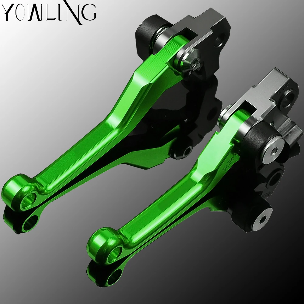 Поворотные зеленые рычаги тормозной муфты для KAWASAKI KX450F 2006 2012 KX250F 2005 KX250 2008 KX125