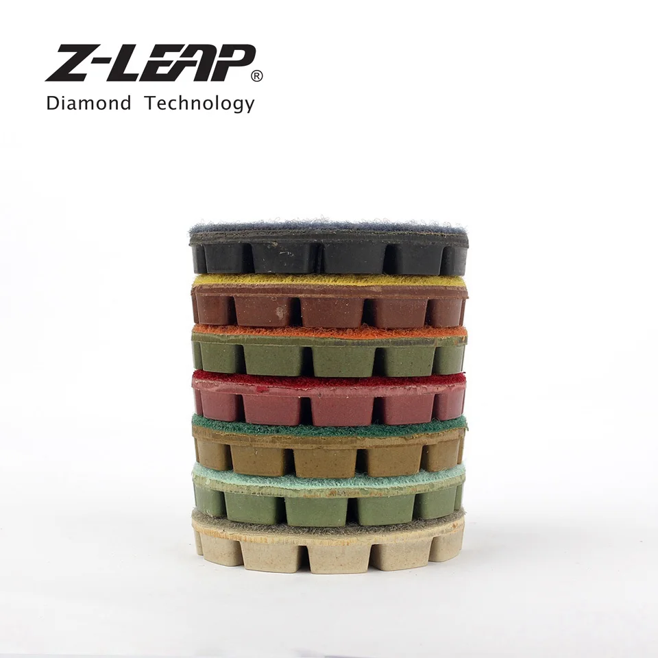 Бриллиантовая полировальная Накладка для пола диаметром 3 дюйма 75 мм 7 шт. бетона