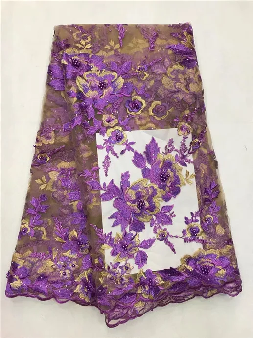 Кружевная ткань для нигерийской Африканской вуали кружевная вуаль вечернего