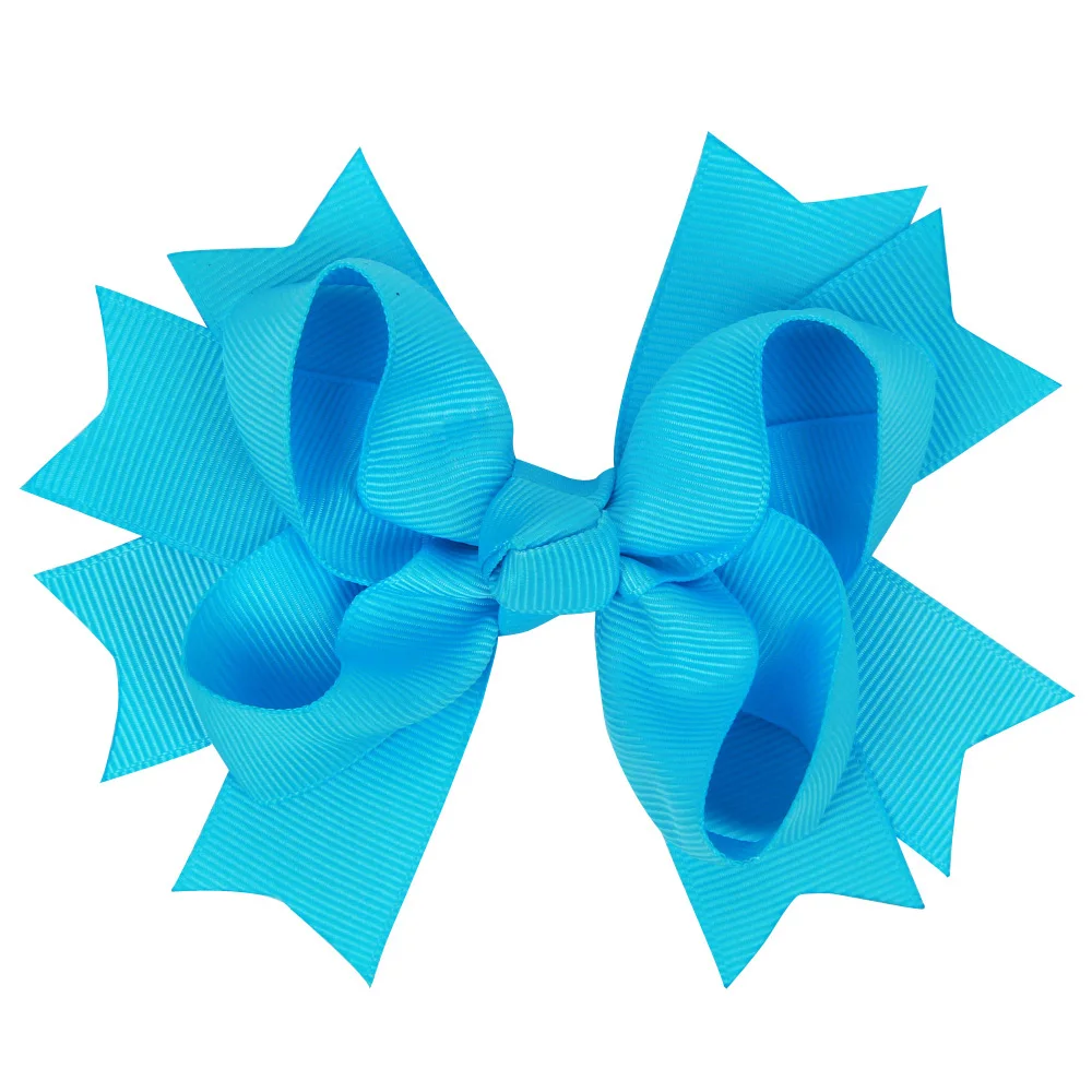 4.5&quot Children Girl Hair Clip Handcraft Big Grosgrain Ribbon Bows Alligator Clips Barrette Bowknot Toddler Accessories | Детская
