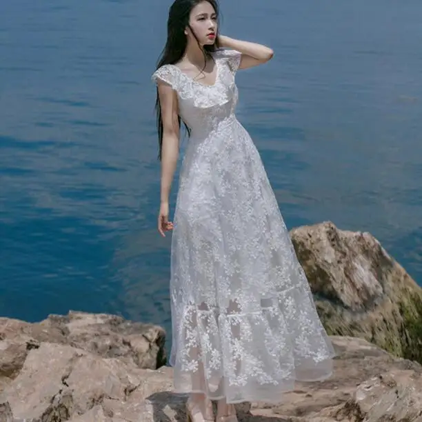 Сексуальное богемное длинное шифоновое платье с открытыми плечами и рюшами