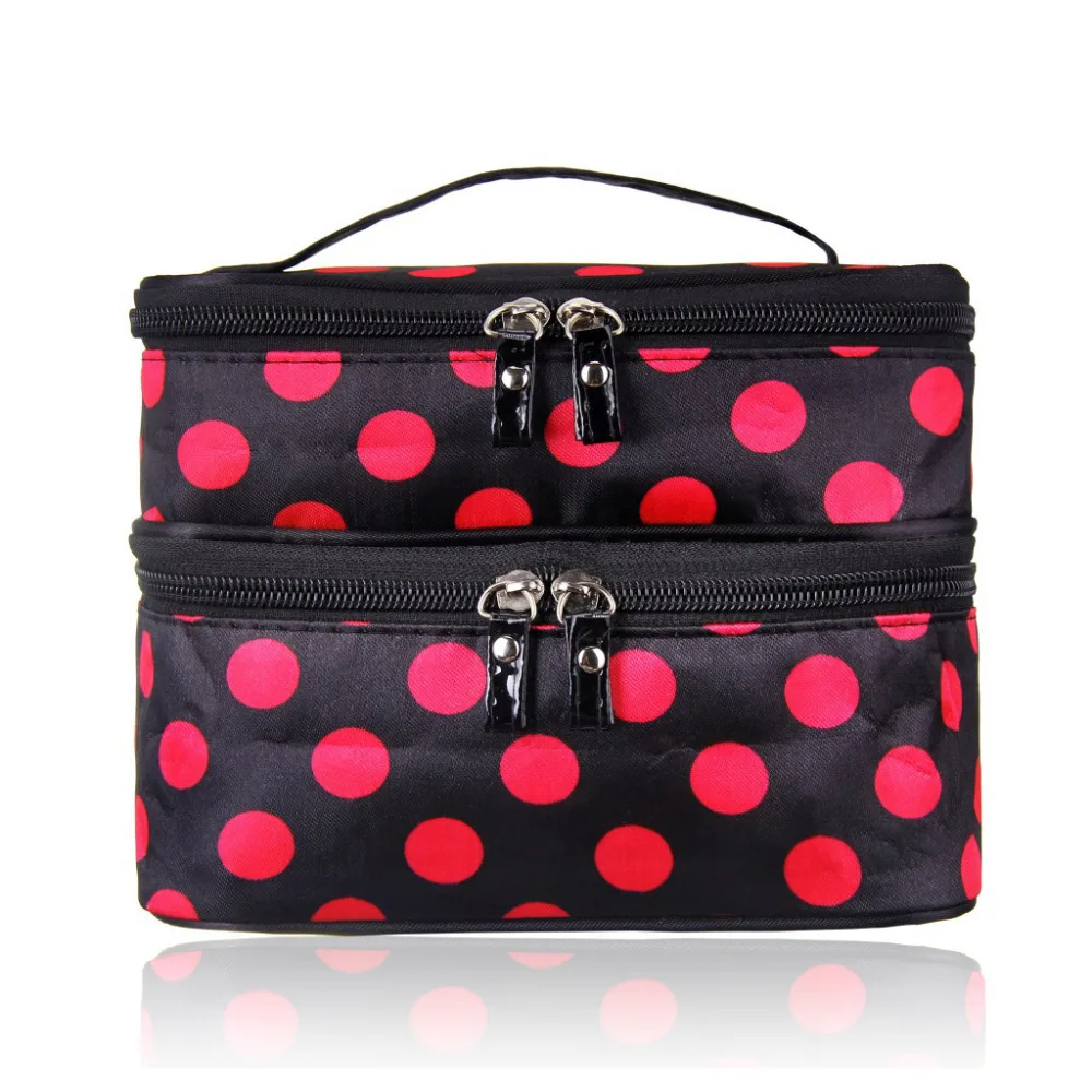 Double layer travel Cosmetic bag for makeup organizer Beauty Bag Large capacity storage handbag toiletry US | Красота и здоровье