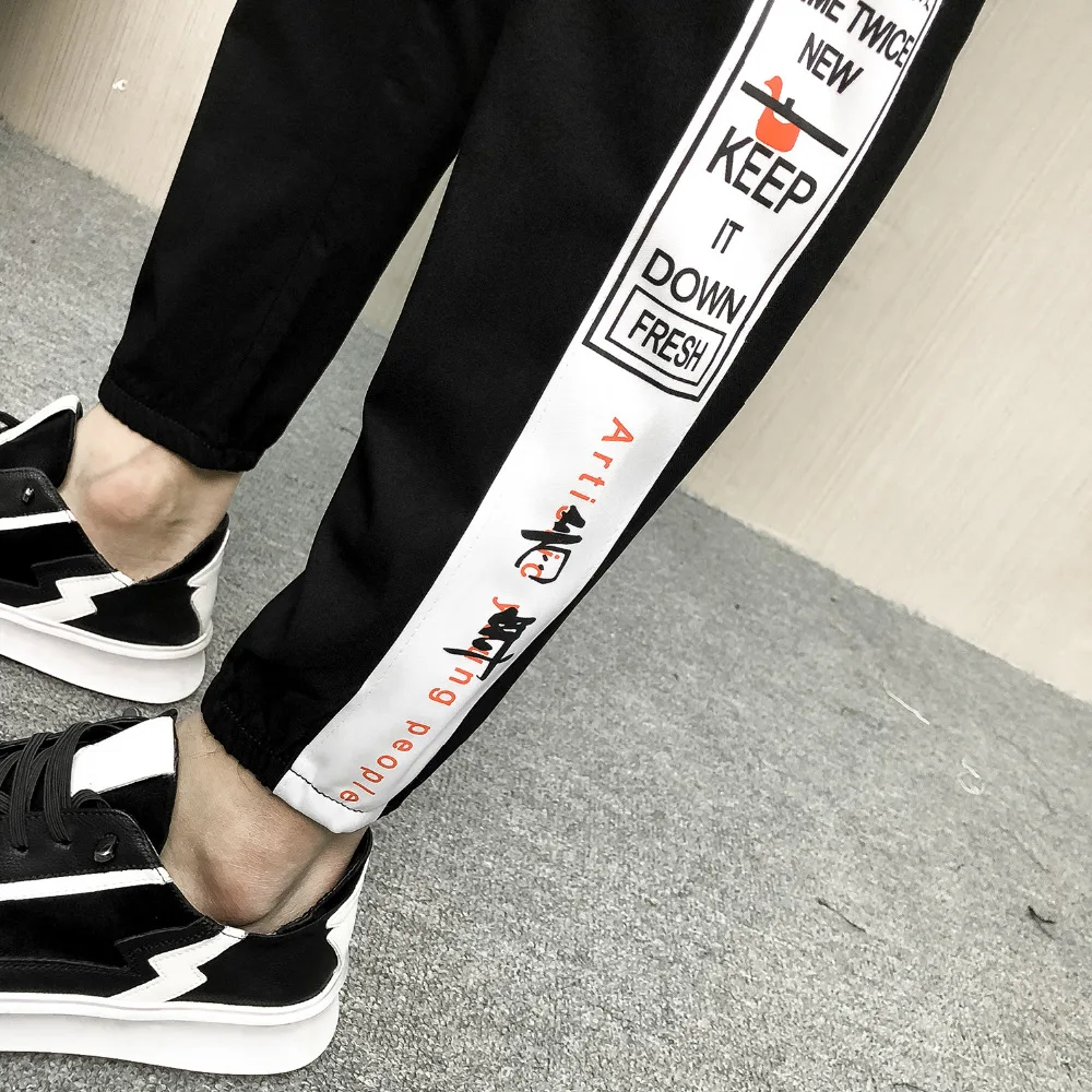Мужские брюки для бега pantalones hombre Классические облегающие в полоску 2019|Узкие