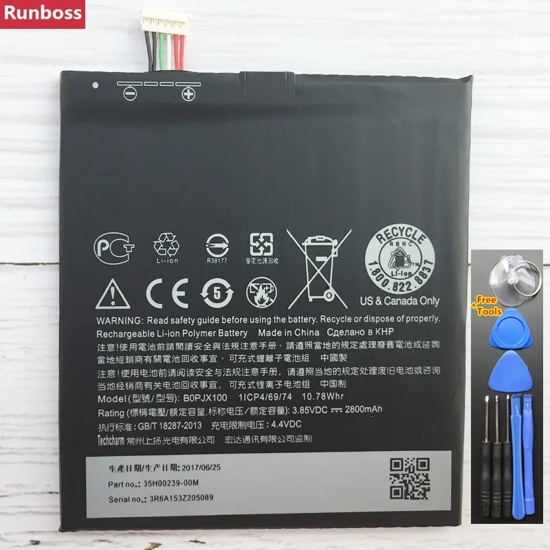 100% Новый оригинальный высококачественный 2800mAh аккумулятор для HTC Desire 830 батареи