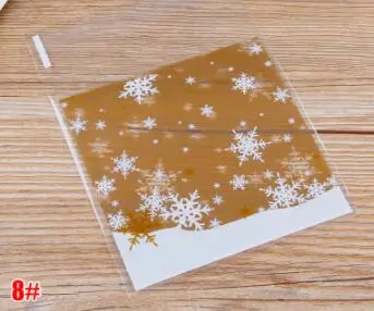 100 шт красочные рождественские носки пластиковые пакеты для упаковки печенья