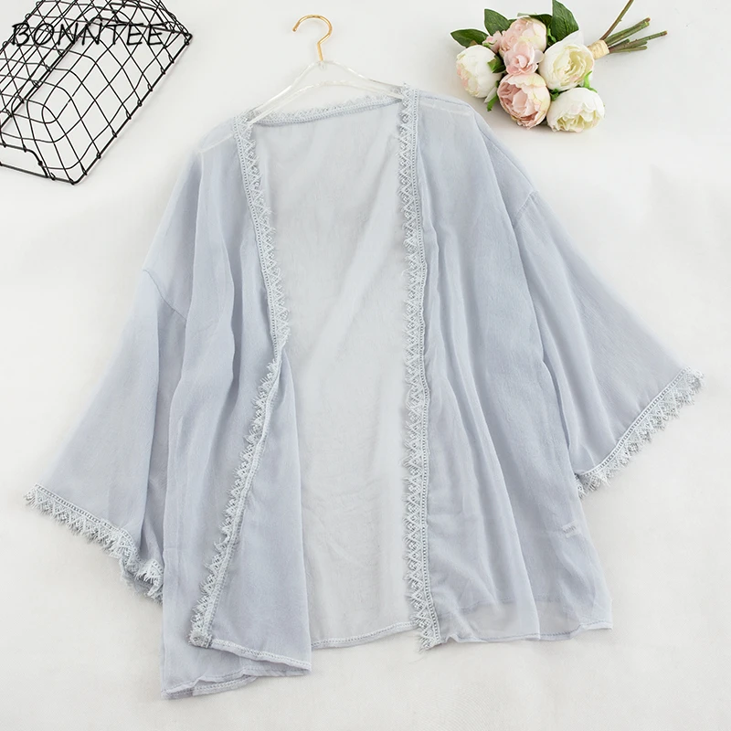 

Shirts Women Korean Style All-match Chiffon Casual Sweet Womens Simple Solid Color Daily Comfortable Trendy High Quality Spring