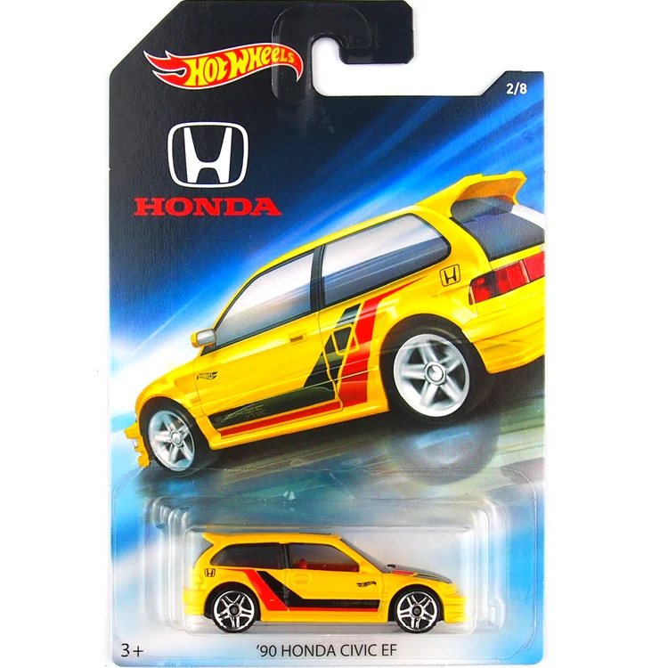 8 шт./компл. 90 Honda CIVIC EF 70th юбилейный металлический литой автомобиль коллекция