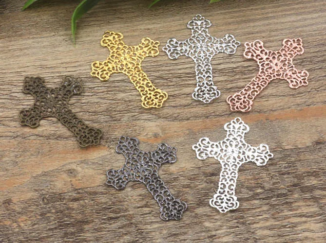 Многоцветные позолоченные латунные Металлические Пустые винтажные филигранные