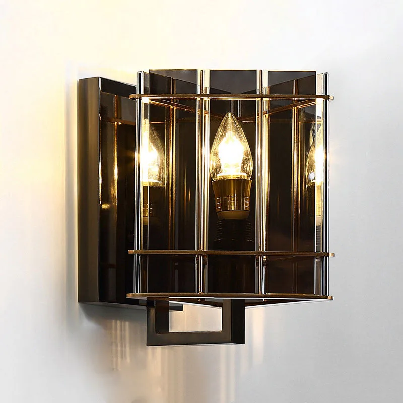 

Post modern Simple Creative Personality Bedroom Bedside lamp Wall lamp Aisle Corridor Living room Model room Crystal E14 bulb