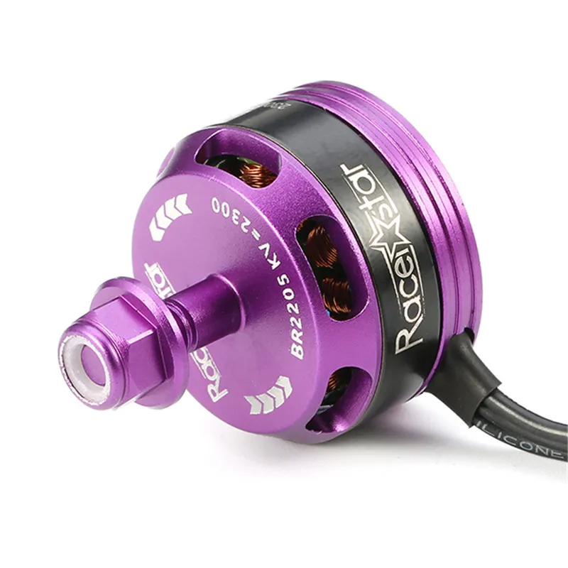 4 шт. Racerstar Racing Edition 2205 BR2205 2300KV 2-4S бесщеточный двигатель CW CCW фиолетовый для QAV250 ZMR250