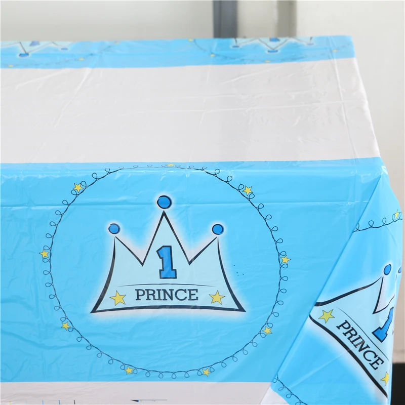 День рождения украшения Дети сувениры Синий Корона Tablecover мультфильм тема