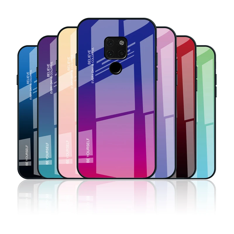 Newest Glass + Soft Case For Huawei P30 Honor 8X Max 9 Note 10 Magic 2 P20 Lite Pro Nova 4 3i 3E 2i Mate 20 P Smart Plus |