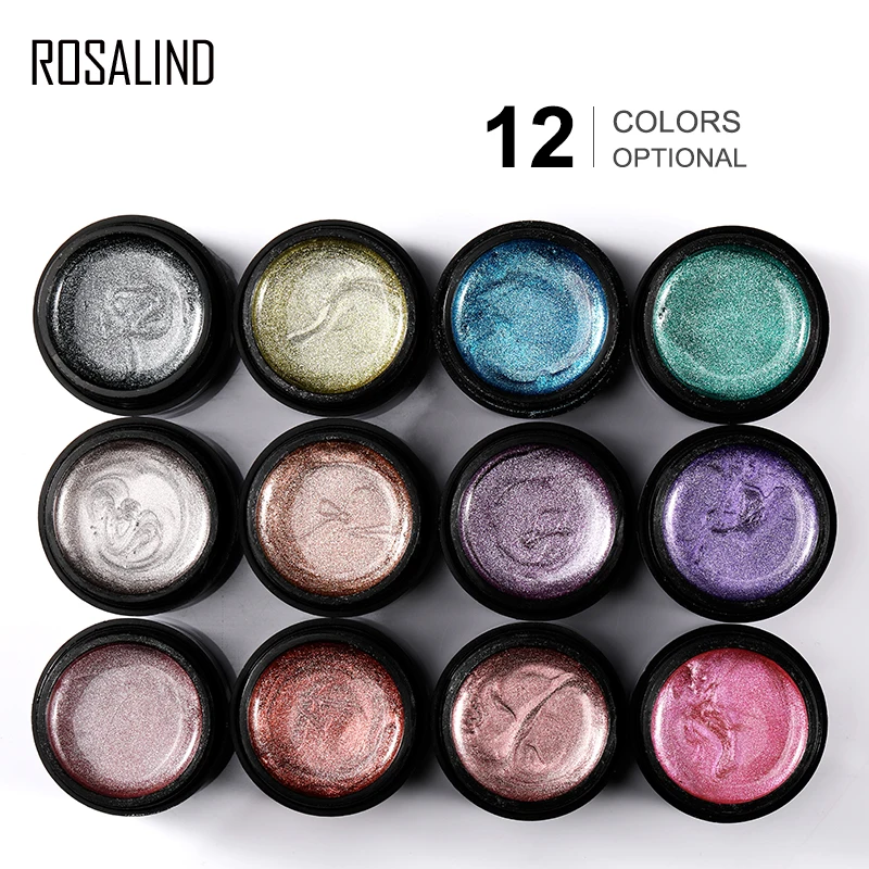 ROSALIND гель-паук гибридные лаки для дизайна ногтей 5 мл металлический гель uv Vernis лак