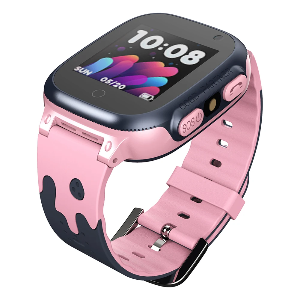 Grey Pink Горячая для детей S16 SOS gps локатор водонепроницаемый камера освещение 2G сети сенсорные Детские умные часы - Цвет: Grey Pink