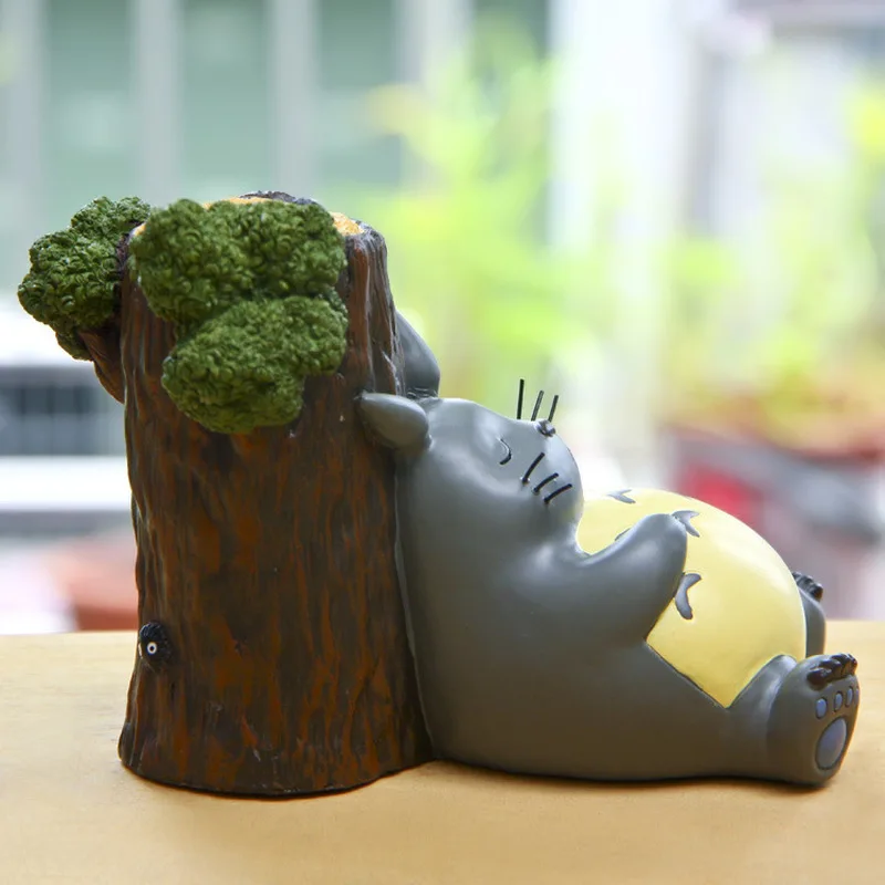 Хаяо Миядзаки Кели кошка спальный Тоторо DIY Статуэтка для ландшафтного дизайна