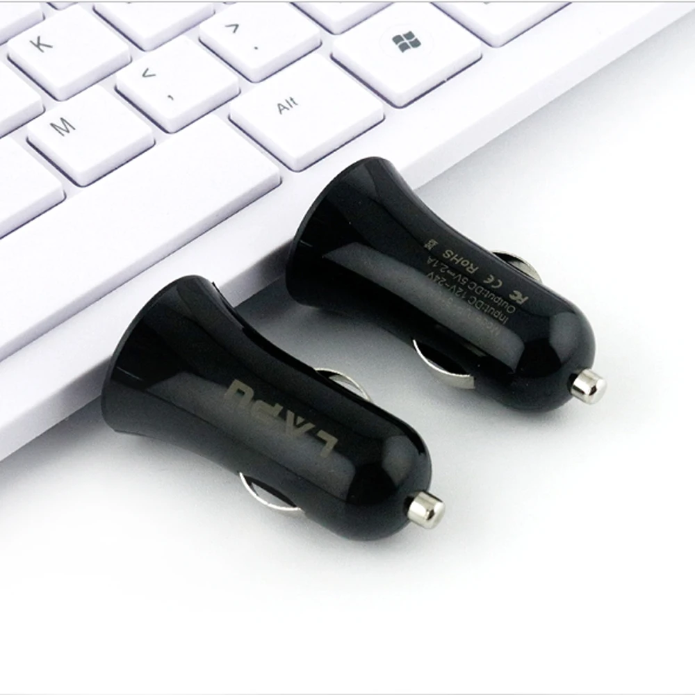 10 шт. в партии автомобильное зарядное устройство с мини USB и цифровым