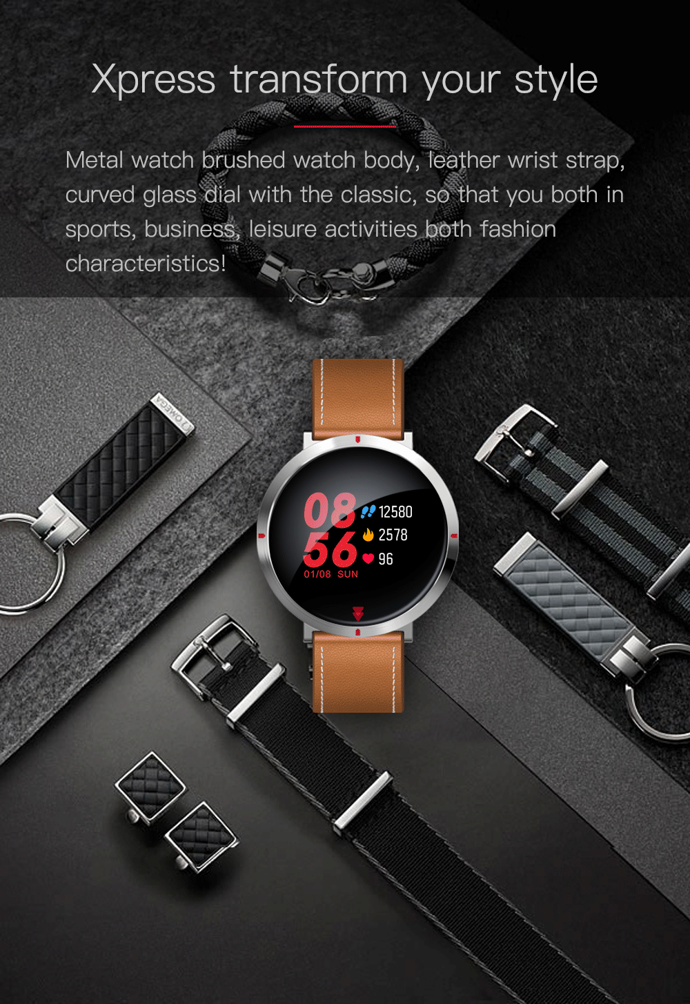 Mrosaa S2 Pro, Зарядная база, пульсометр, светодиодный, напоминающий о коже, с металлическим Boby, Смарт-часы для измерения артериального давления