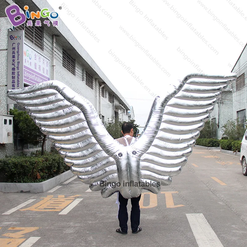 Персонализированный надувной костюм с крыльями 3 2 м/надувной серебряными