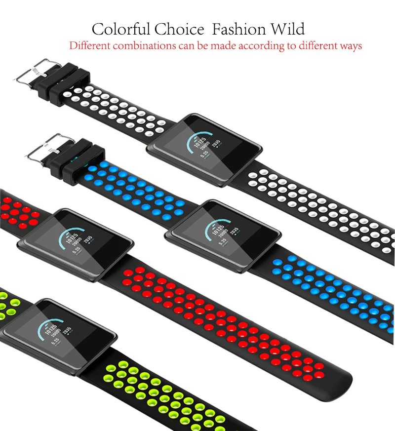 Цветной экран Bluetooth Smart Band Smartband Шагомер Браслет Синхронизации Телефонный звонок SMS анти-потерянный Для женщин человек браслет для iphone 8