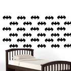50 шт.компл. настенные наклейки с логотипом летучая мышь, наклейки, Съемные Виниловые постеры сделай сам, художественные наклейки для детской комнаты, домашний декор