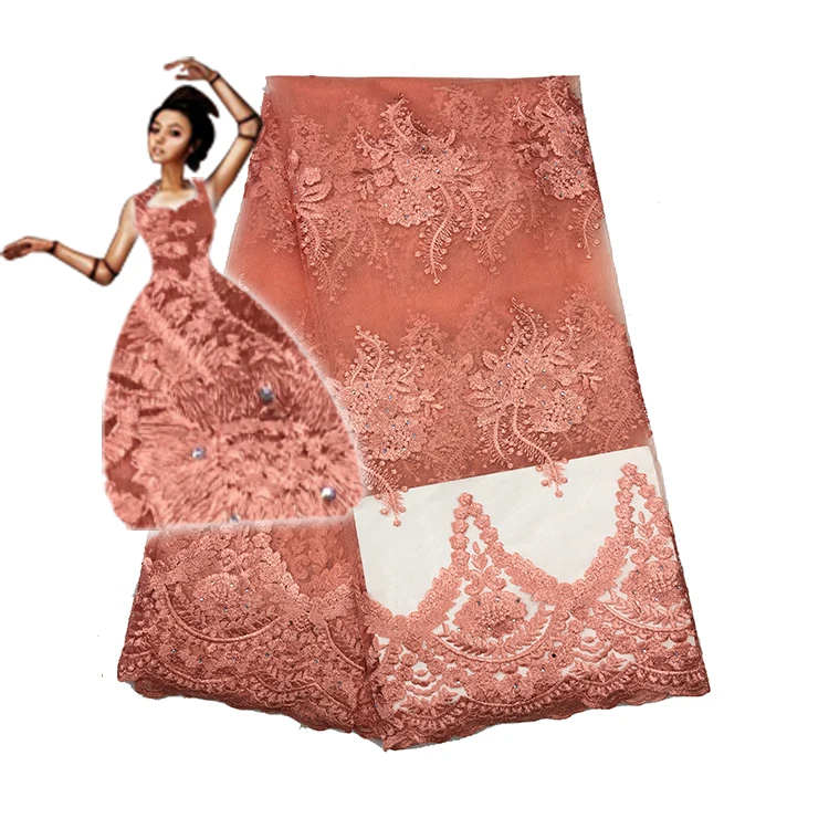 2017 High Quality gold color beautiful African French Net Lace Fabric Tulle Mesh For Party Fc1701 | Дом и сад