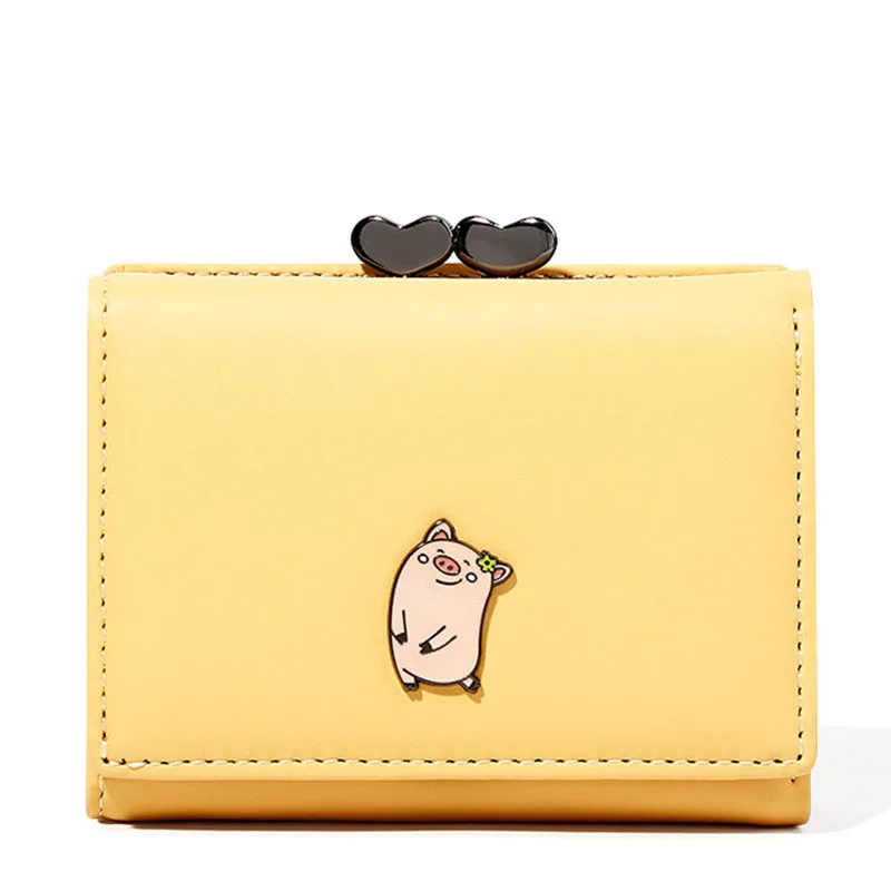 C Yellow Mara's Dream, корейский женский короткий кошелек, 30%, кошелек, модный, многофункциональный, мульти-карта, нулевой кошелек для монет - Цвет: C Yellow