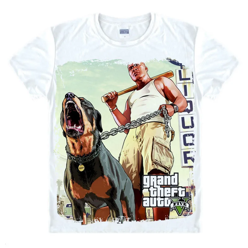 Мужская футболка с ярким принтом Grand Theft Auto Game GTA 5 летняя для пар забавная одежда |