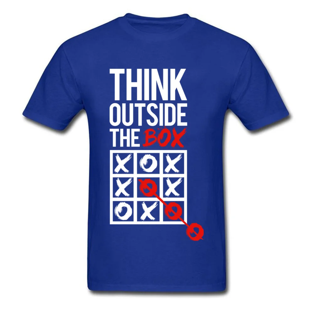 Мужские топы футболки Think outside the box Company с принтом на топе из чистого хлопка